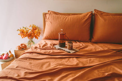 Sateen Organic Cotton Sheet Set + Pillowcases - Quahog Bay Bedding