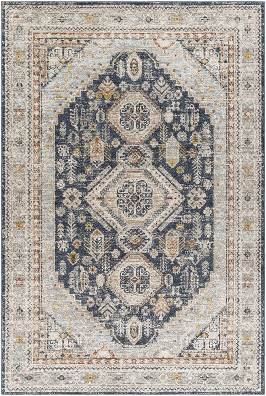 Kouta Beige & Navy Area Rug