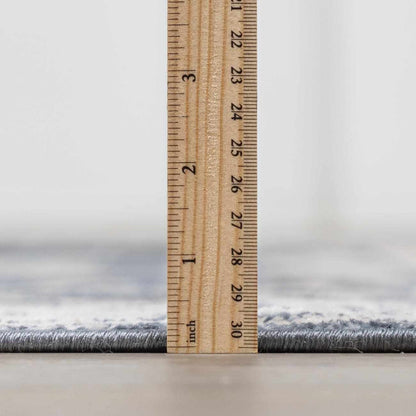 Scalby Demin & Cream Area Rug - Medium Pile - Quahog Bay Bedding