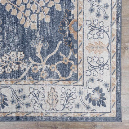 Scalby Demin & Cream Area Rug - Medium Pile - Quahog Bay Bedding