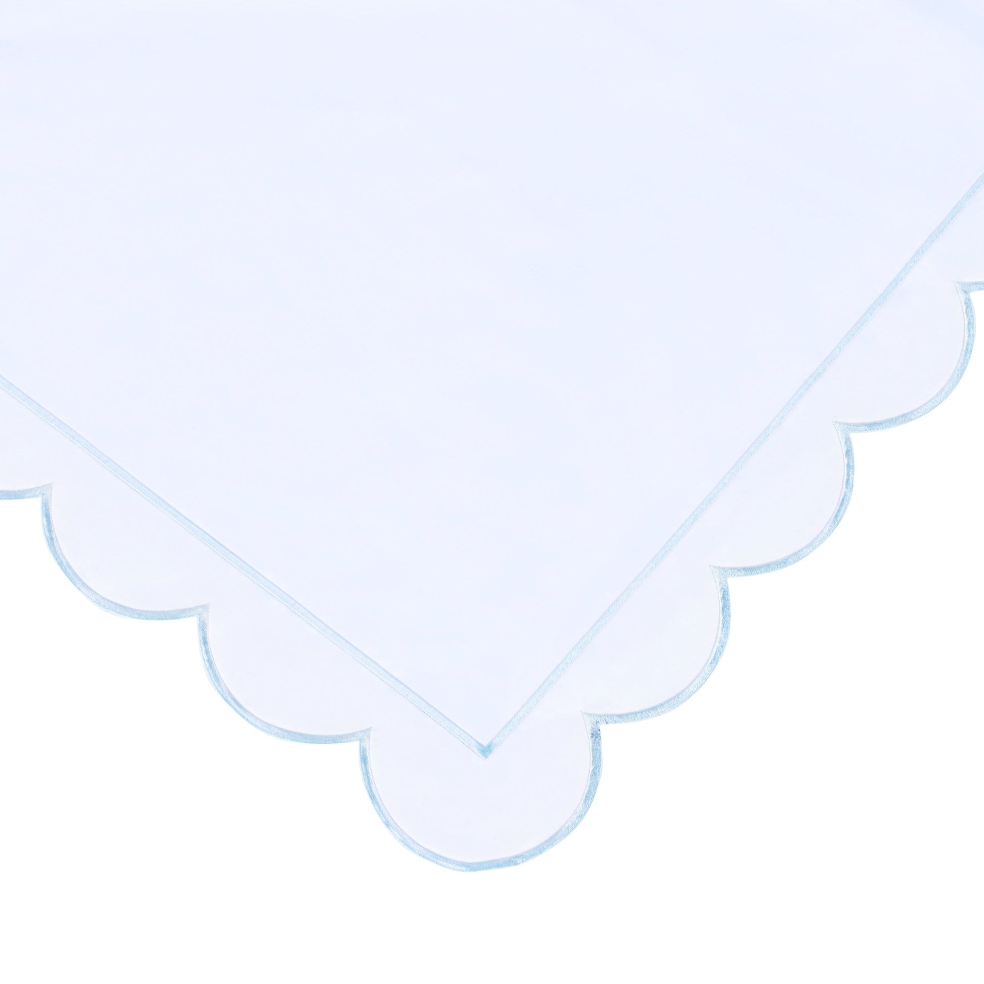 Scallop Frame Embroidered Cotton Percale Duvet Set - Quahog Bay Bedding