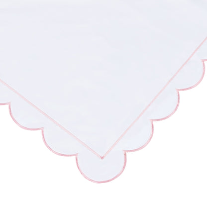 Scallop Frame Embroidered Cotton Percale Duvet Set - Quahog Bay Bedding