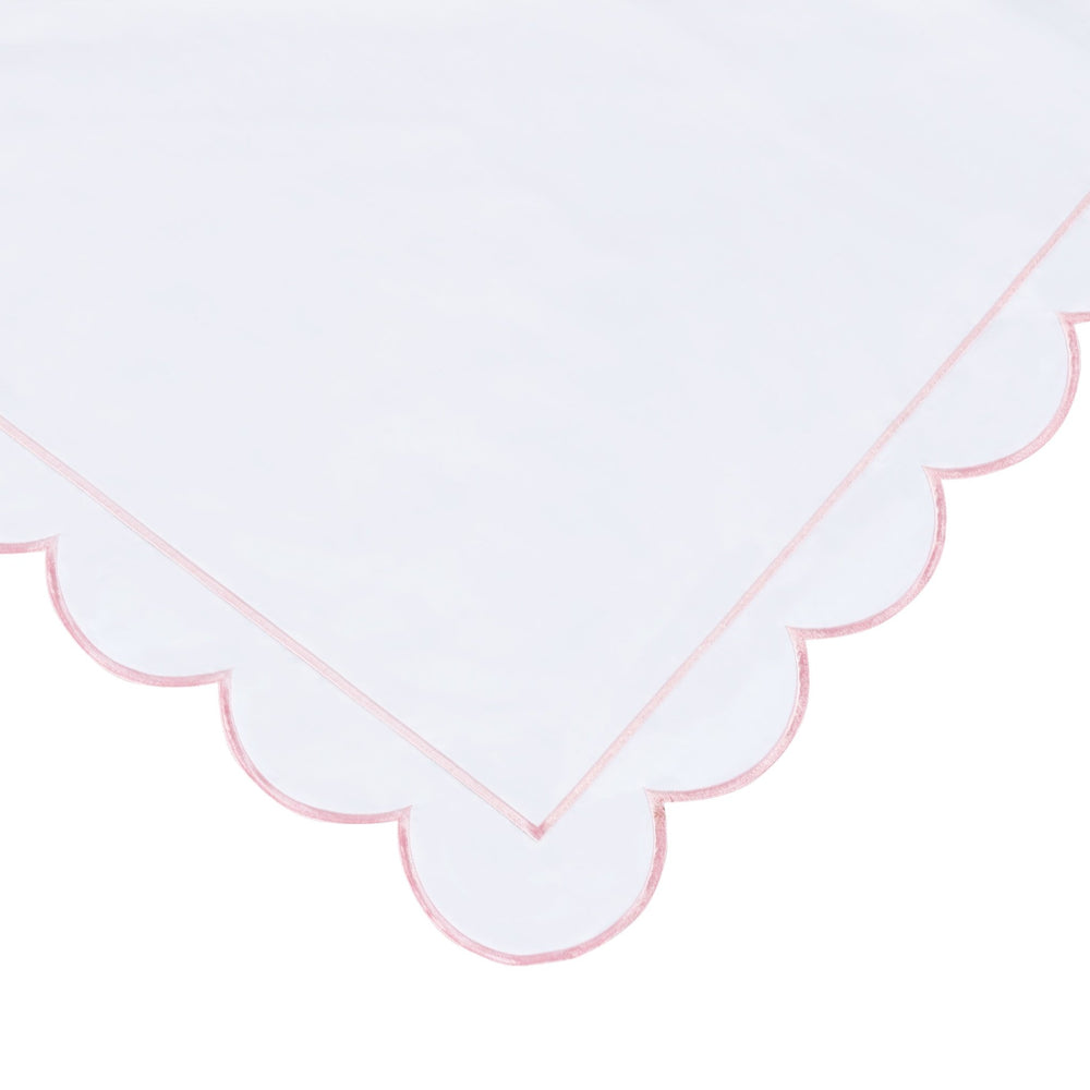 Scallop Frame Embroidered Cotton Percale Euro Sham Pair - Quahog Bay Bedding