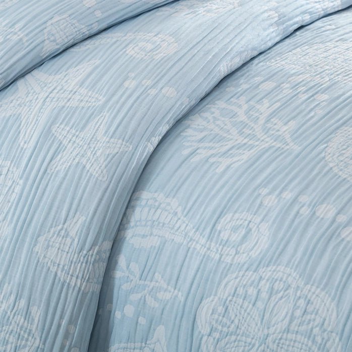 Seaside Charm Coastal Comforter Set - Coastal Blue Comforter Sets - Quahog Bay Bedding