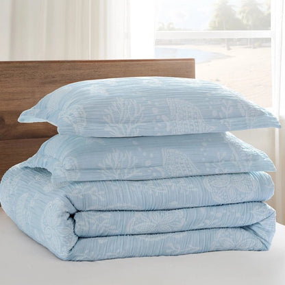 Seaside Charm Coastal Duvet Cover Set - Coastal Blue Duvet Cover Sets - Quahog Bay Bedding