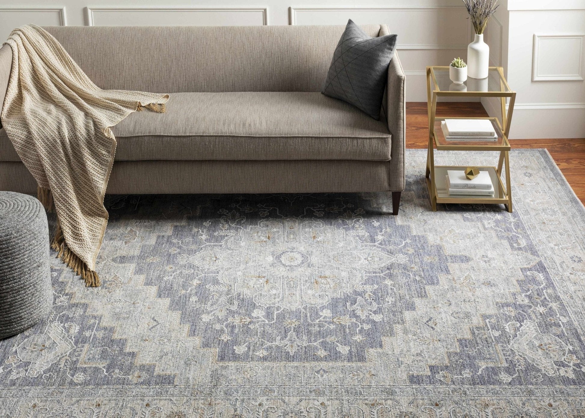 Sema Blue Medallion Rug - Clearance - Quahog Bay Bedding