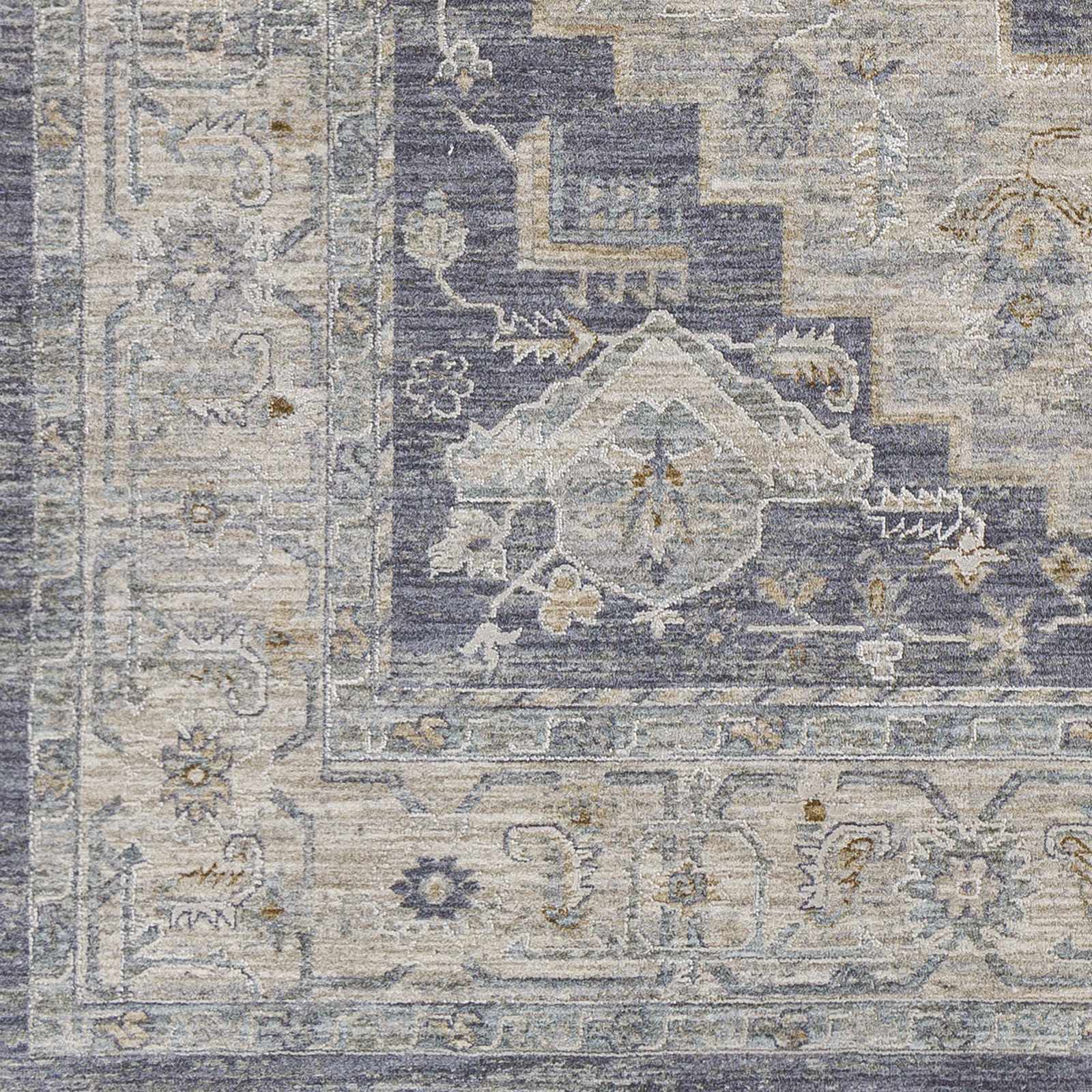 Sema Blue Medallion Rug - Clearance - Quahog Bay Bedding