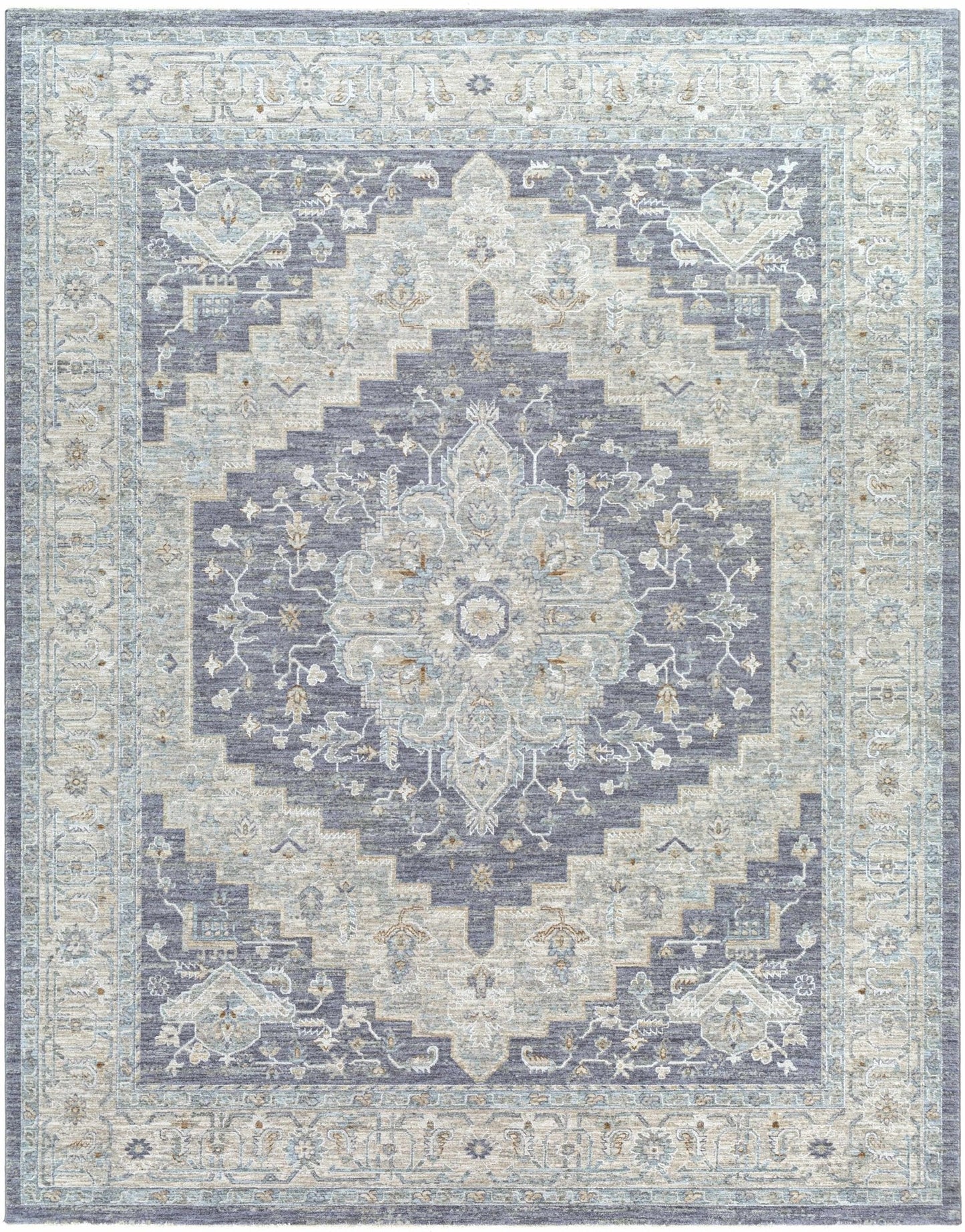 Sema Blue Medallion Rug - Clearance - Quahog Bay Bedding