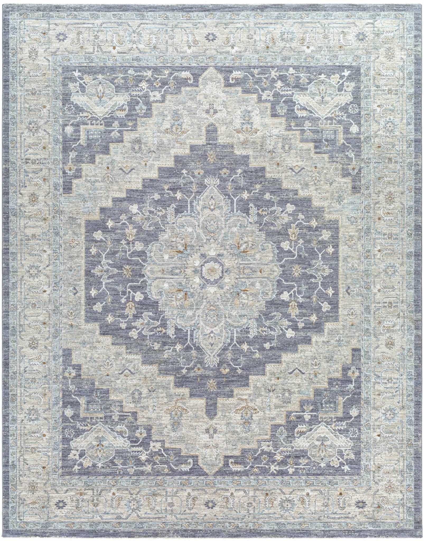 Sema Blue Medallion Rug - Clearance - Quahog Bay Bedding