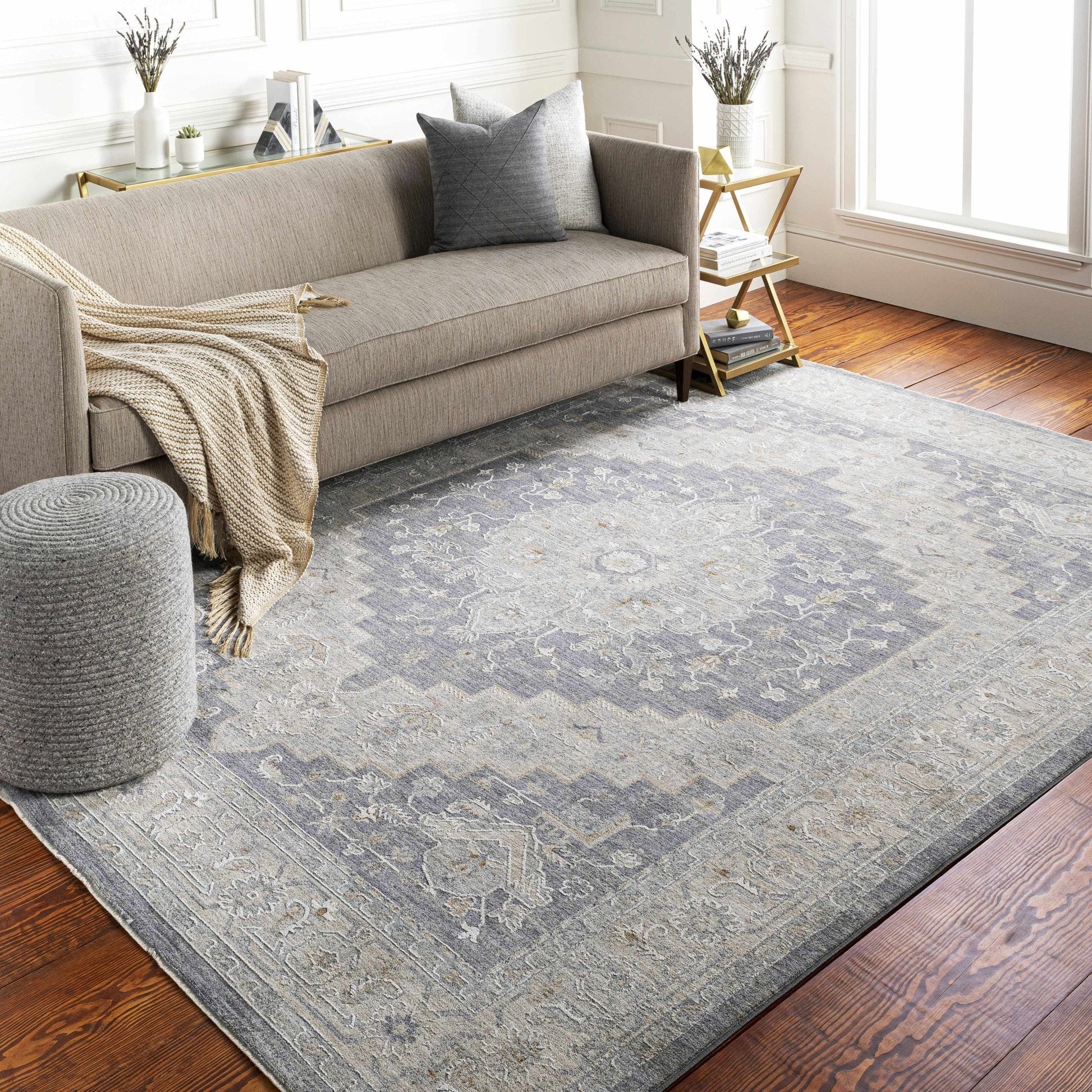 Sema Blue Medallion Rug - Clearance - Quahog Bay Bedding