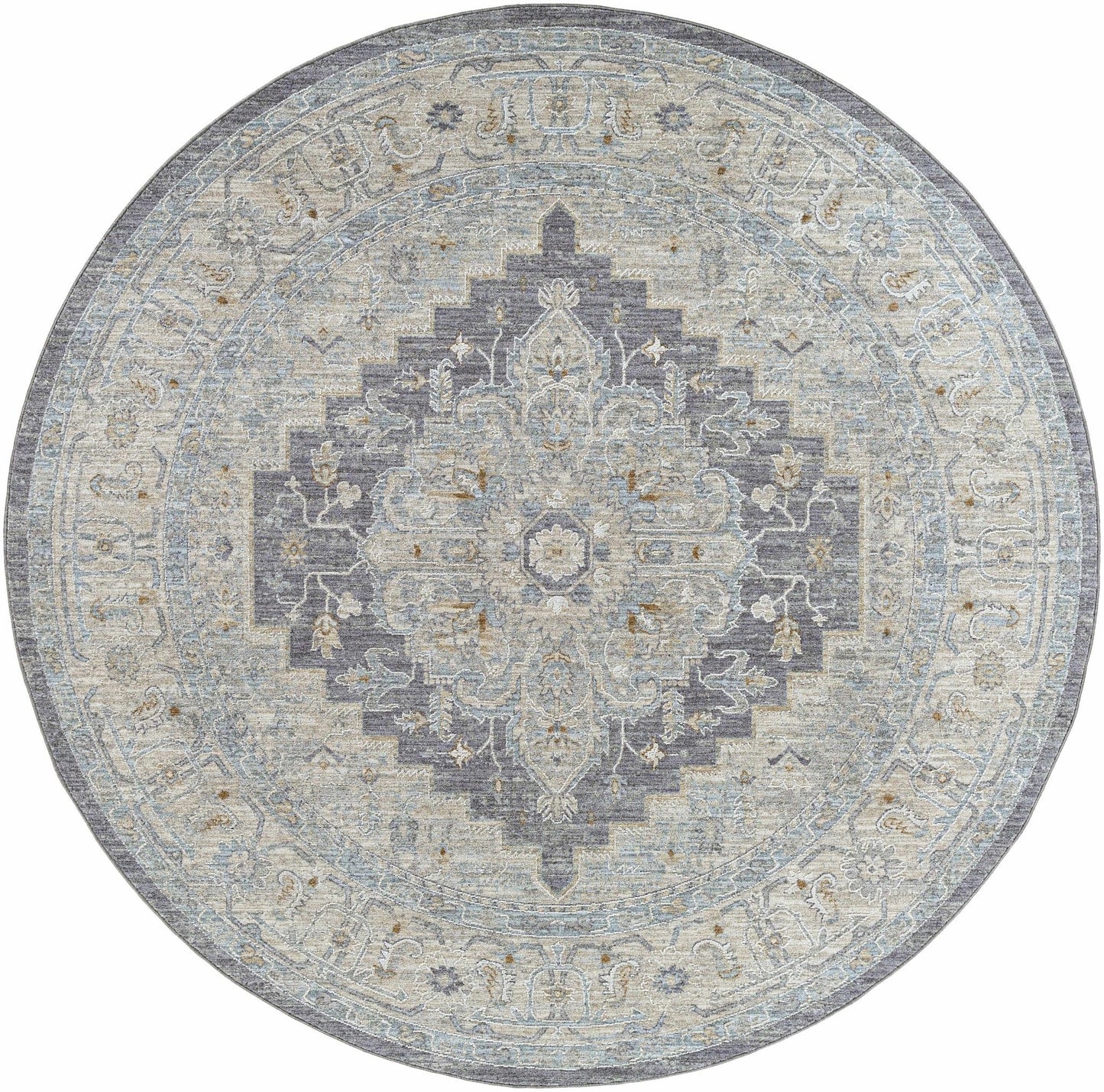 Sema Blue Medallion Rug - Clearance - Quahog Bay Bedding