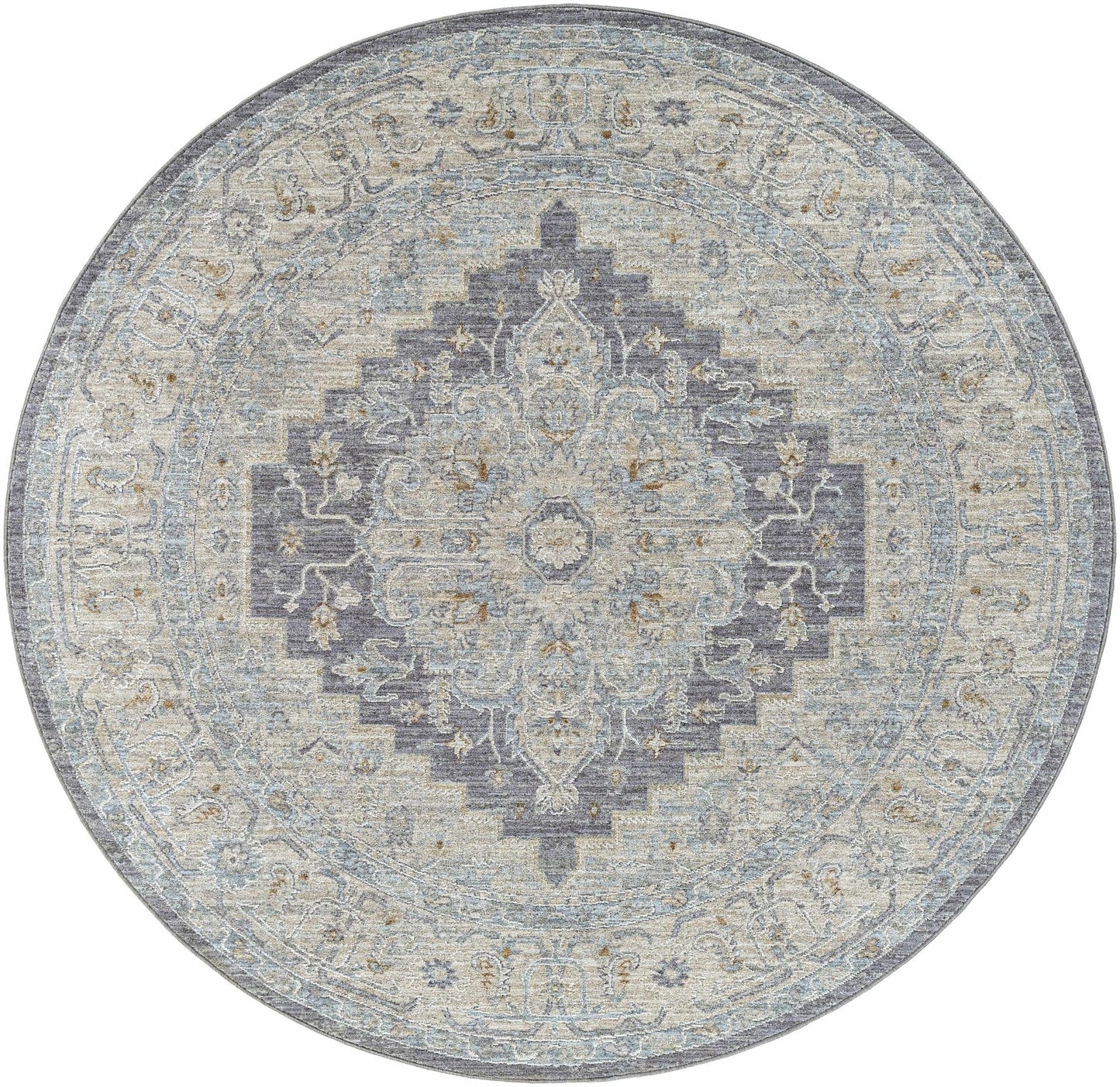 Sema Blue Medallion Rug - Clearance - Quahog Bay Bedding