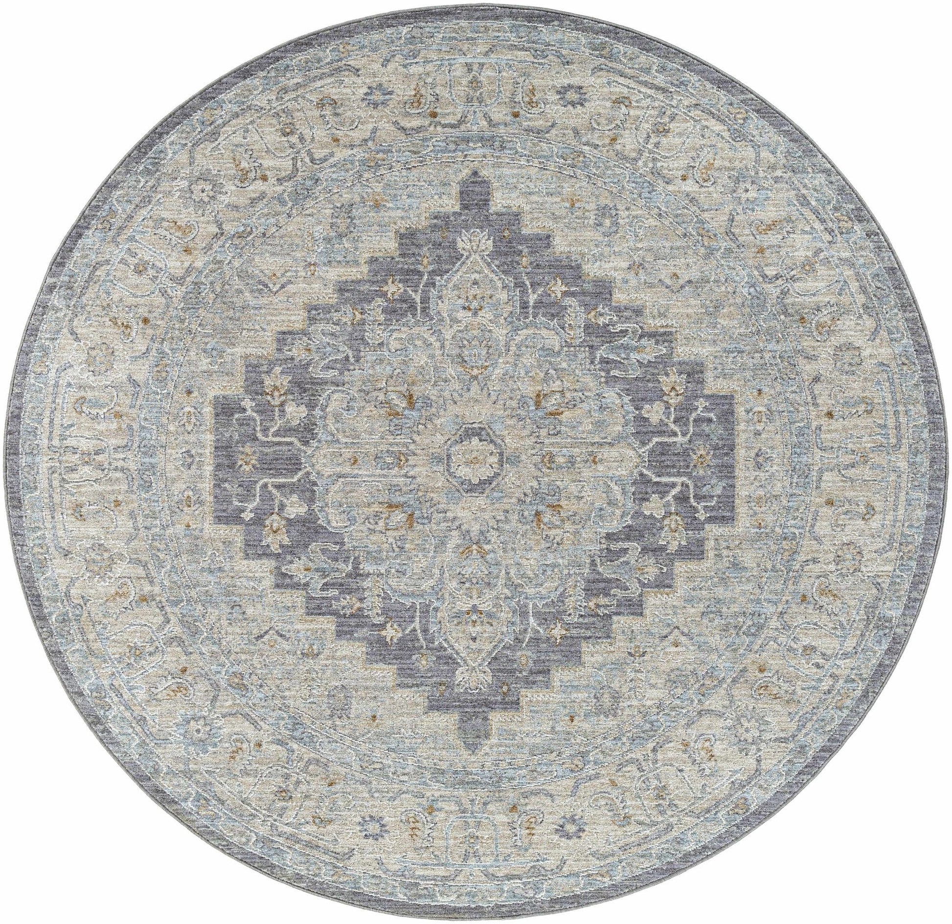 Sema Blue Medallion Rug - Clearance - Quahog Bay Bedding