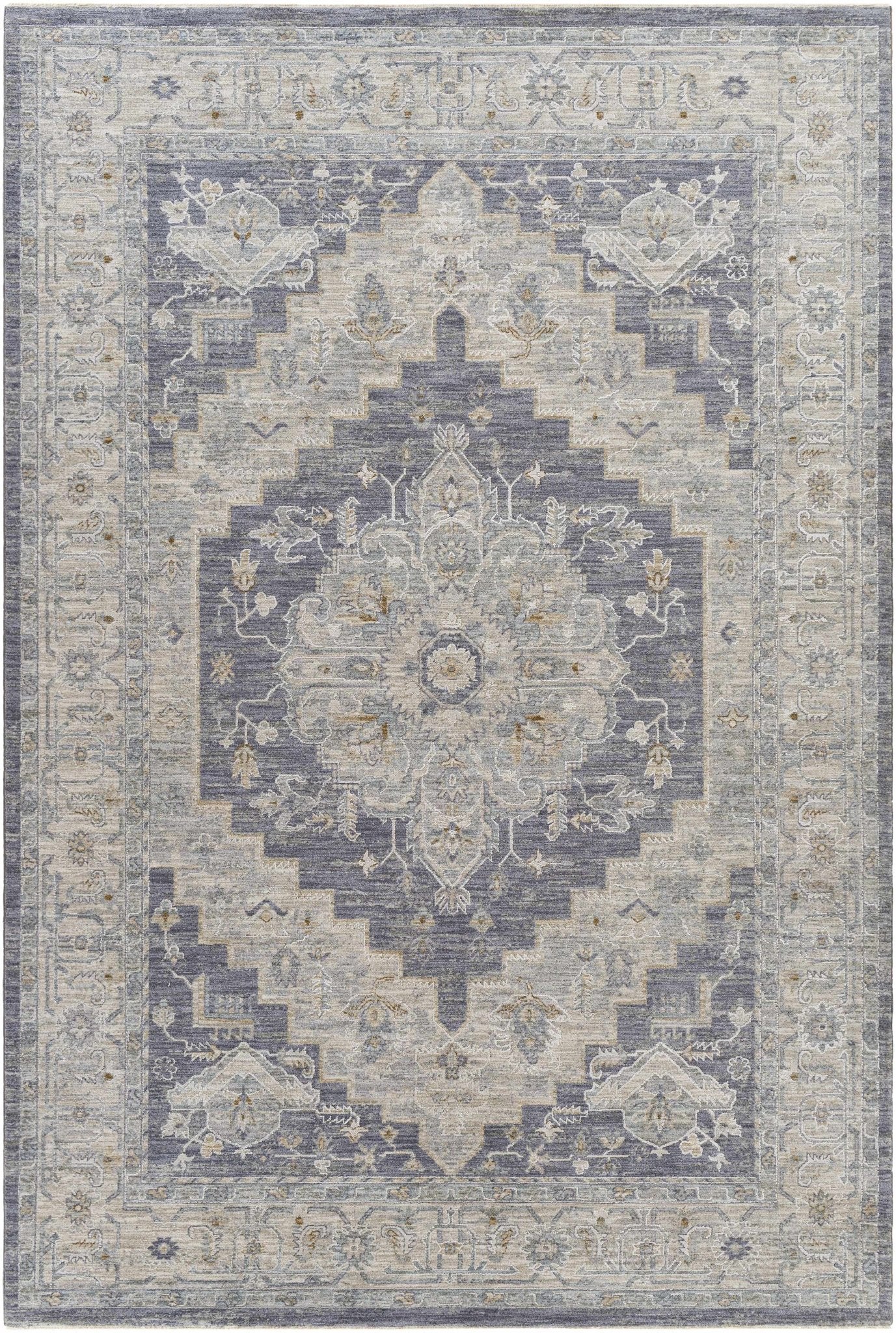 Sema Blue Medallion Rug - Clearance - Quahog Bay Bedding