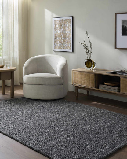 Sevan Charcoal Wool Area Rug - Quahog Bay Bedding