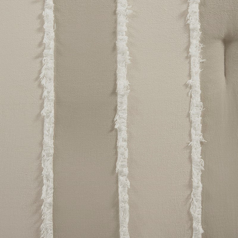 Shay 3 Piece Striped Cotton Comforter Set | Coastal Comforter Set | Taupe - Quahog Bay Bedding