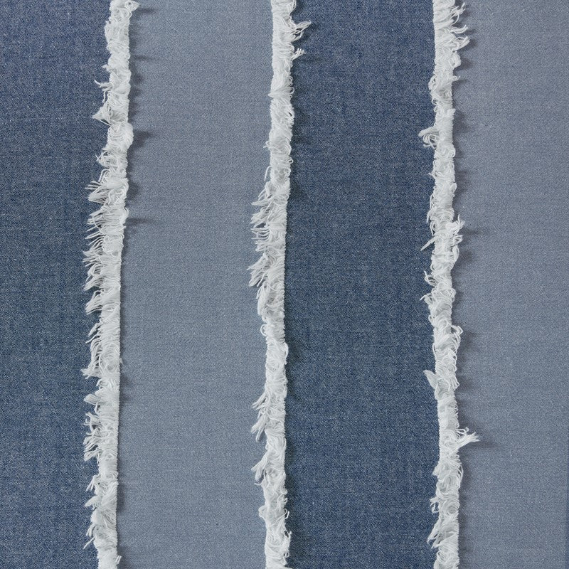 Shay 3 Piece Striped Cotton Comforter Set | Nautical Bedding Set | Blue - Quahog Bay Bedding