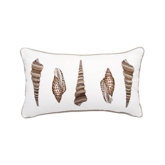 Shell Neutrals Indoor/Outdoor Lumbar Pillow - Quahog Bay Bedding