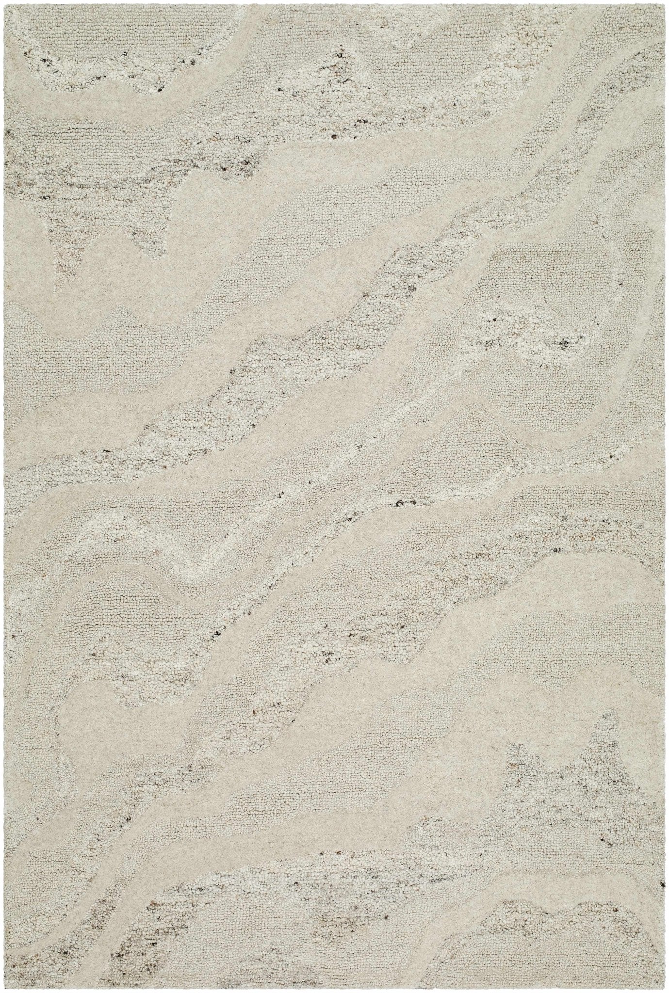 Siani Cream Wool Area Rug - Quahog Bay Bedding