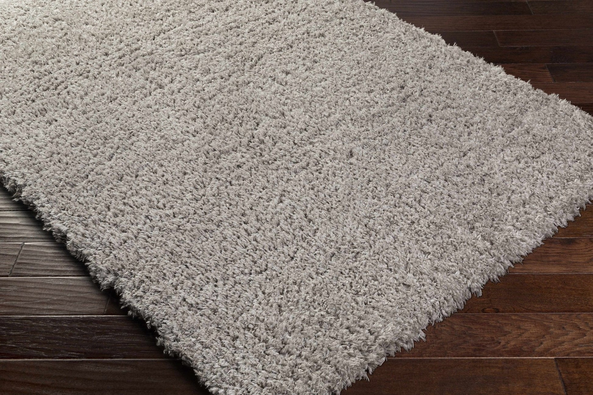 Siari Solid Medium Gray Shag Rug - Quahog Bay Bedding
