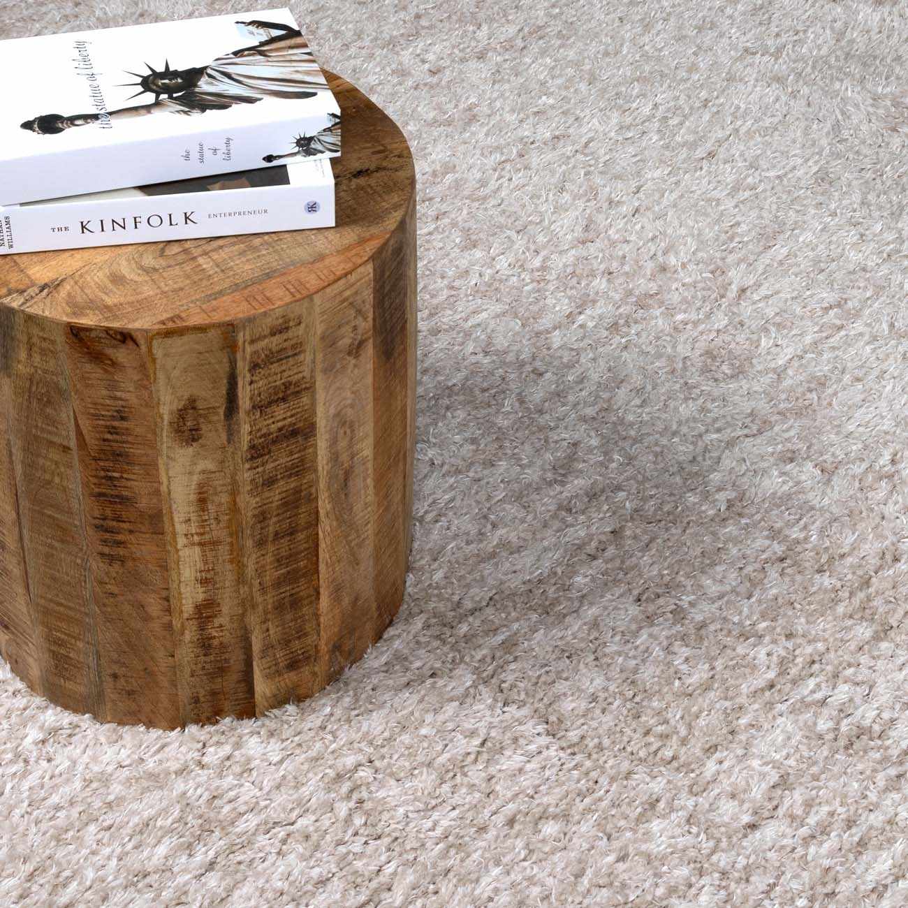 Siari Solid Oatmeal Shag Rug - Quahog Bay Bedding