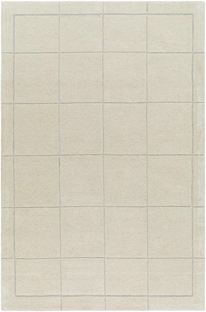 Siarl Cream Checkered Area Rug - Quahog Bay Bedding