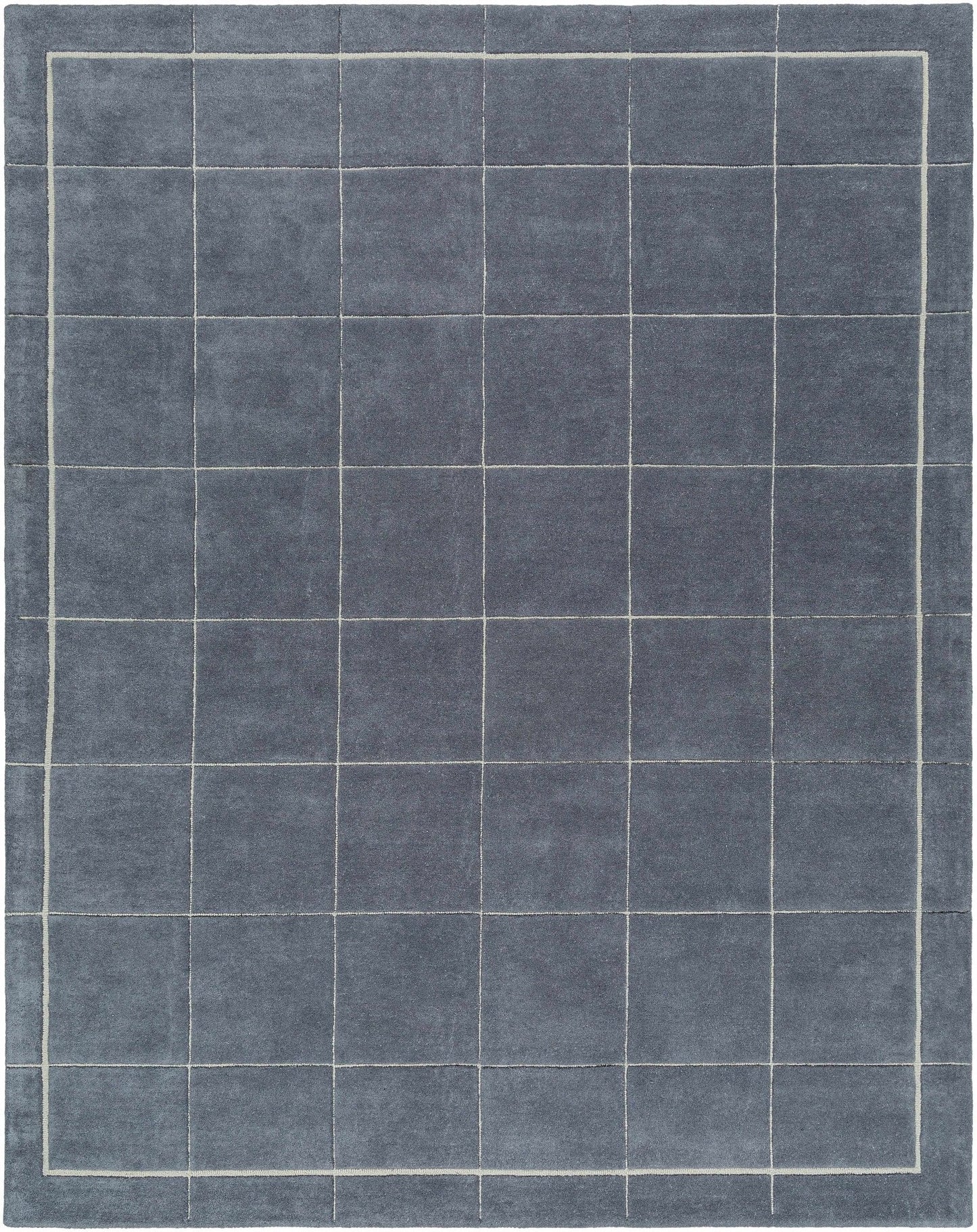 Siarl Dark Gray Checkered Area Rug - Quahog Bay Bedding