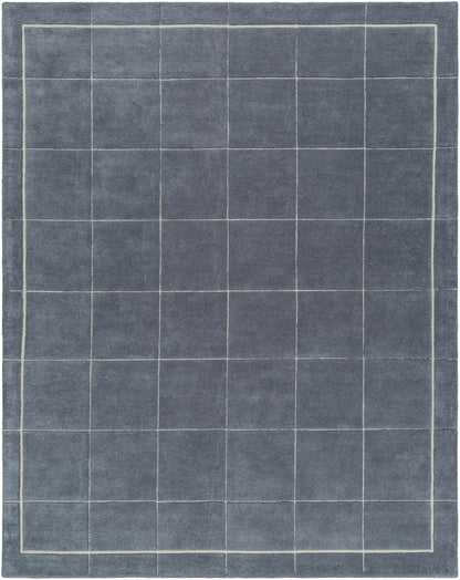 Siarl Dark Gray Checkered Area Rug - Quahog Bay Bedding