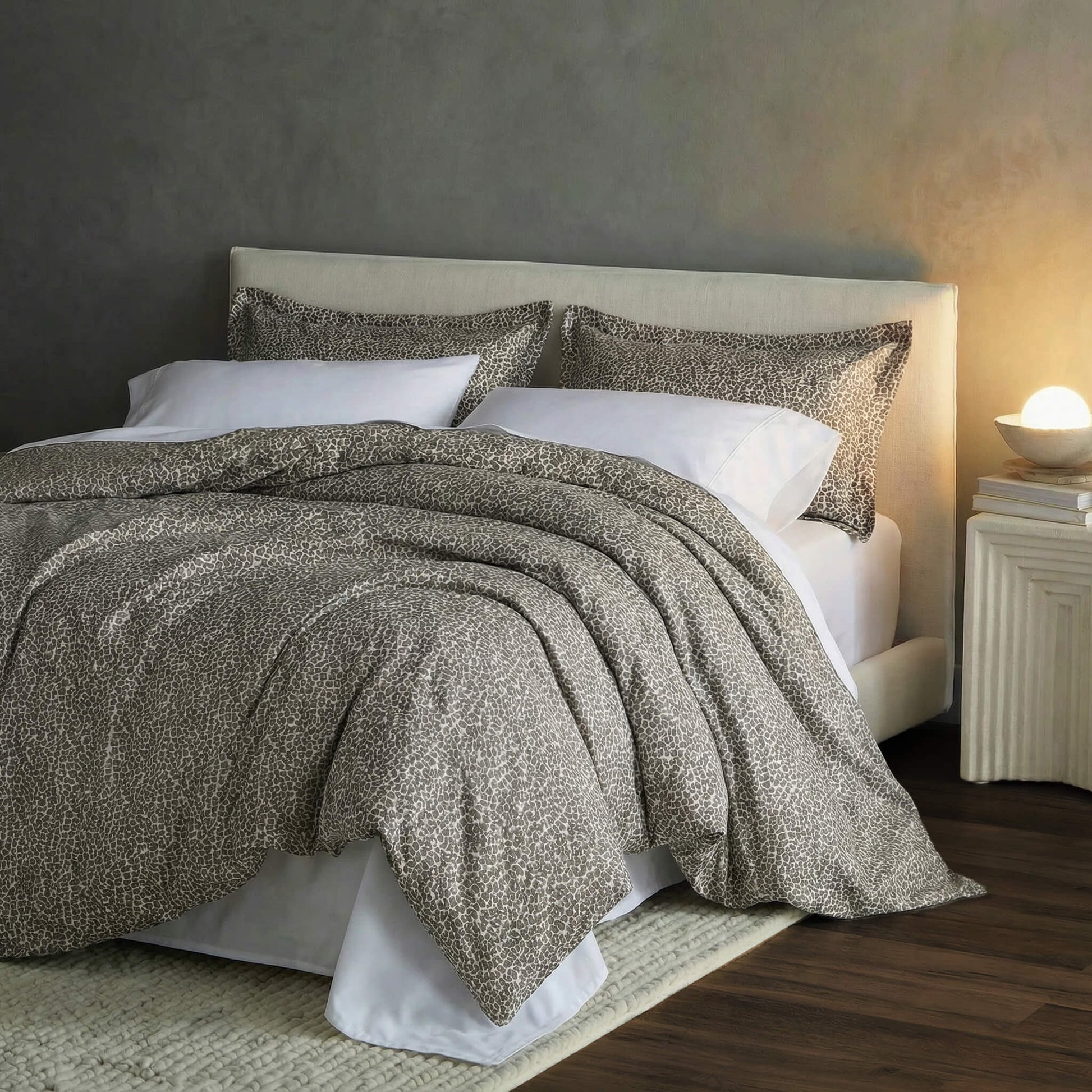 Silky Lyocell Leopard Print Duvet Cover - Quahog Bay Bedding