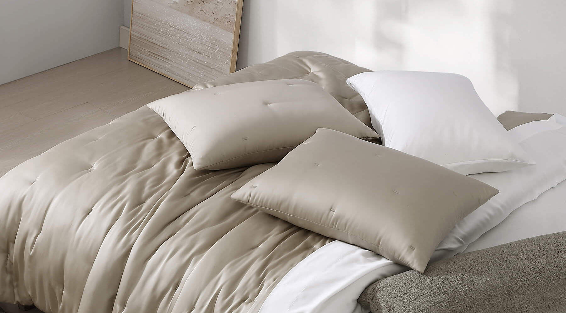 Silky Lyocell Stitch Comforter - Quahog Bay Bedding