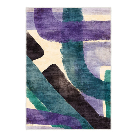 Silvera Area Rug - Modern, Stain Resistant, Chenille Cotton Rugs, Non-Slip Base - Quahog Bay Bedding