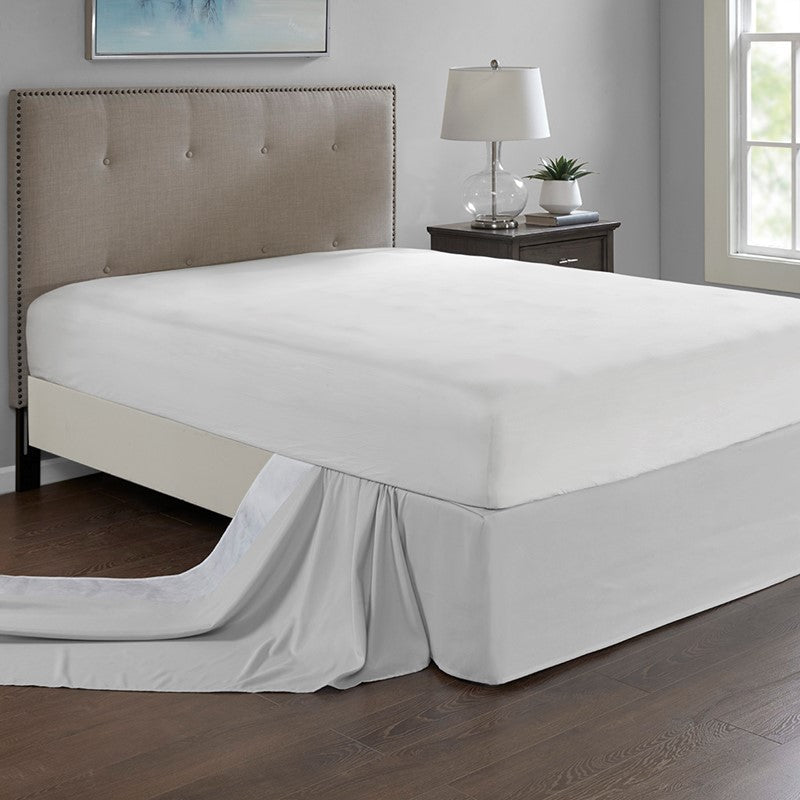 Simple Fit Wrap Around Adjustable Bedskirt - Grey - Quahog Bay Bedding