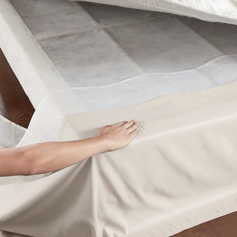 Simple Fit Wrap Around Adjustable Bedskirt - Ivory - Quahog Bay Bedding