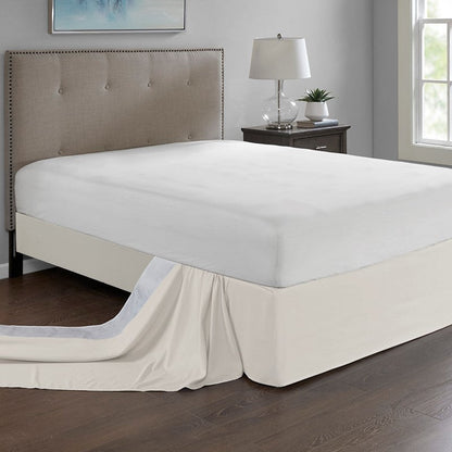 Simple Fit Wrap Around Adjustable Bedskirt - Ivory - Quahog Bay Bedding