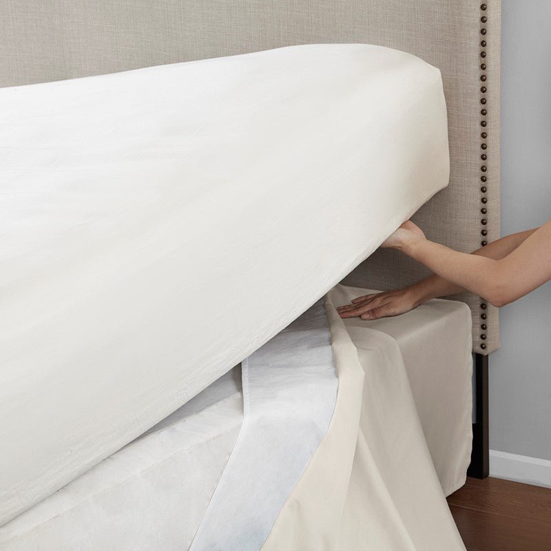Simple Fit Wrap Around Adjustable Bedskirt - Ivory - Quahog Bay Bedding