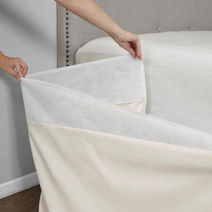 Simple Fit Wrap Around Adjustable Bedskirt - Ivory - Quahog Bay Bedding