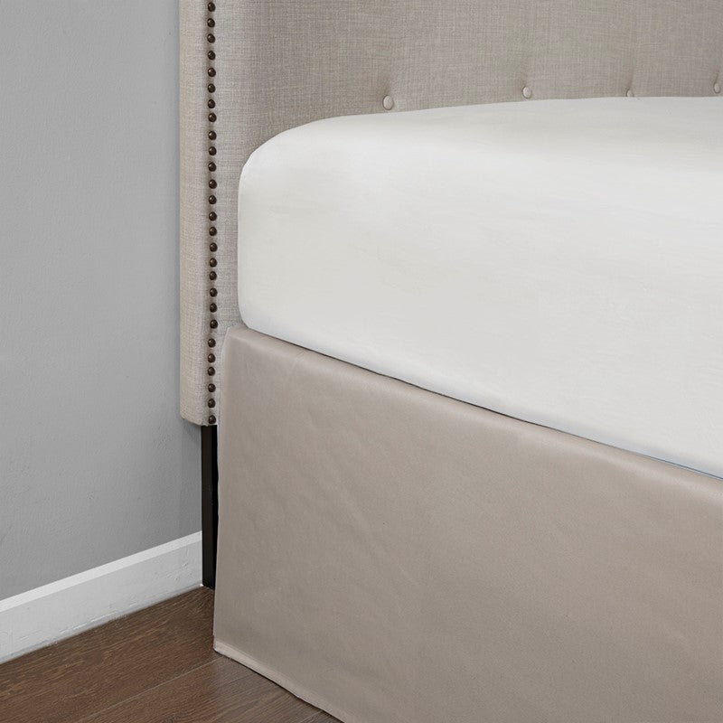 Simple Fit Wrap Around Adjustable Bedskirt - Khaki - Quahog Bay Bedding