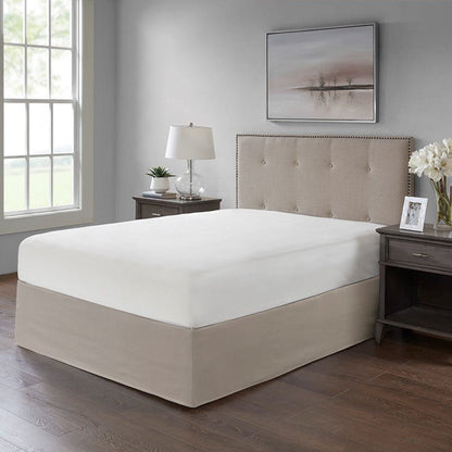 Simple Fit Wrap Around Adjustable Bedskirt - Khaki - Quahog Bay Bedding
