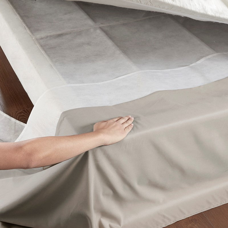 Simple Fit Wrap Around Adjustable Bedskirt - Khaki - Quahog Bay Bedding