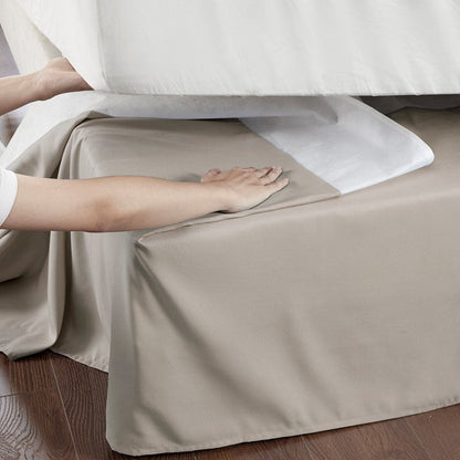 Simple Fit Wrap Around Adjustable Bedskirt - Khaki - Quahog Bay Bedding