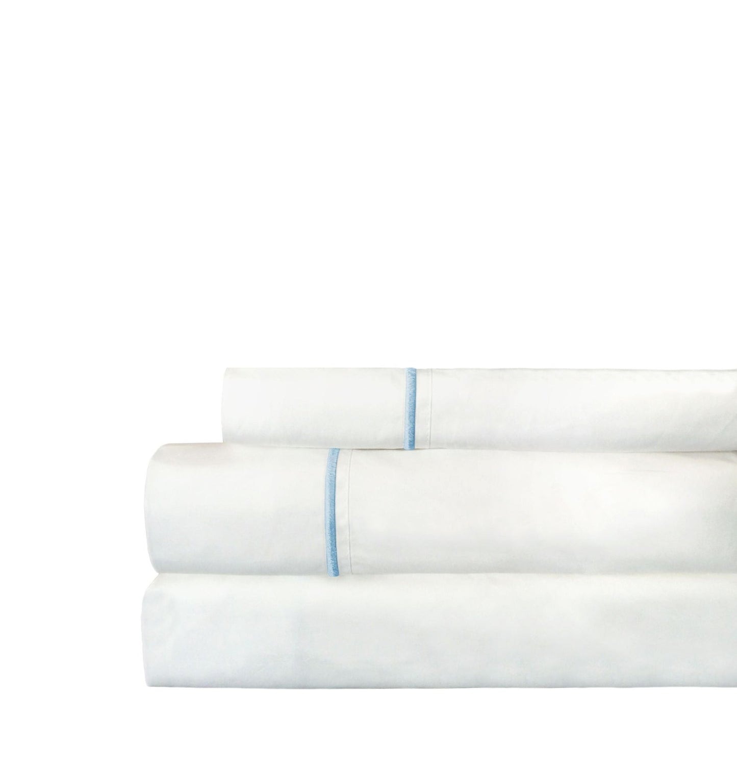 Single Stripe Embroidered 300TC 100% Cotton Percale Sheet Set - Quahog Bay Bedding