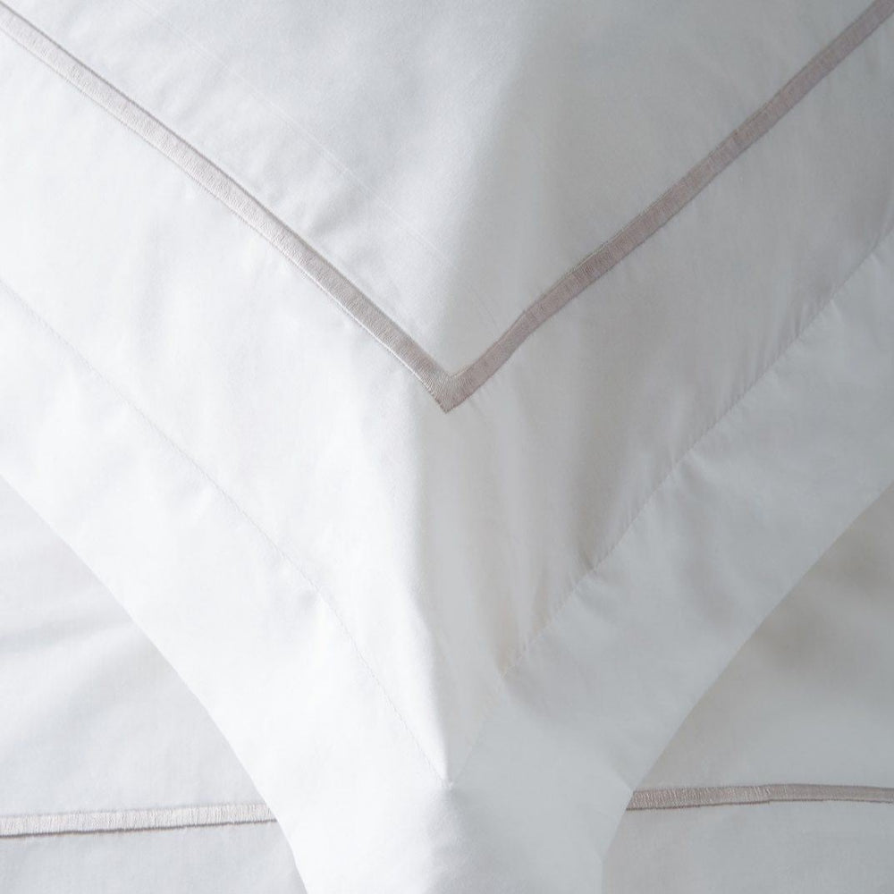 Single Stripe Embroidered Percale Duvet Set - Quahog Bay Bedding
