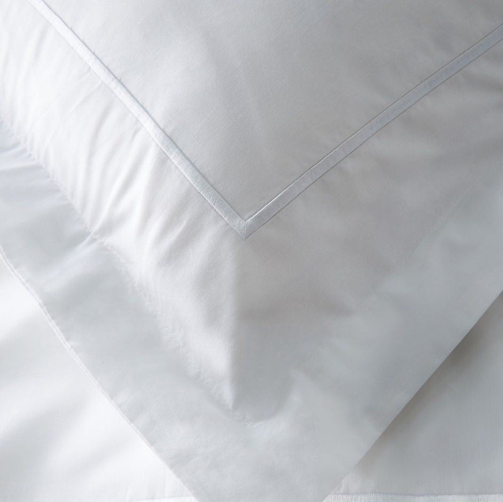 Single Stripe Embroidered Percale Duvet Set - Quahog Bay Bedding