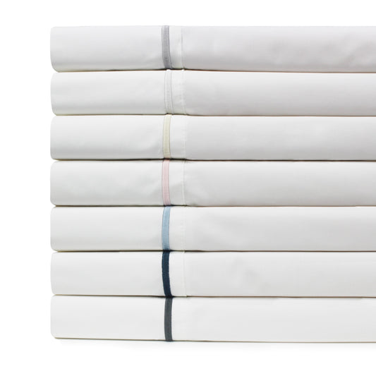 Single Stripe Embroidered 300TC 100% Cotton Percale Sheet Set
