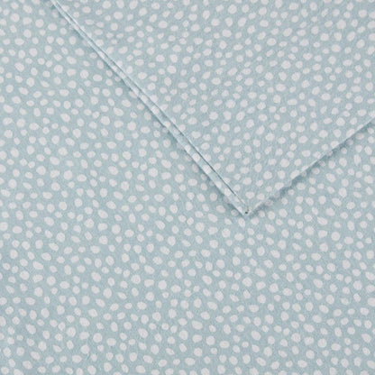 Sleep Philosophy Flannel 100% Cotton Flannel Sheet Set - Aqua Dots - Quahog Bay Bedding