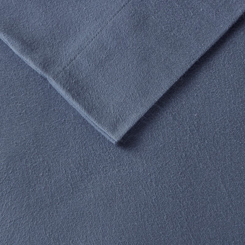 Sleep Philosophy Flannel 100% Cotton Flannel Sheet Set - Blue - Quahog Bay Bedding