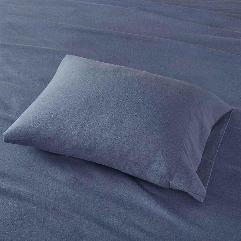 Sleep Philosophy Flannel 100% Cotton Flannel Sheet Set - Blue - Quahog Bay Bedding