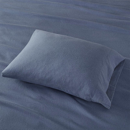 Sleep Philosophy Flannel 100% Cotton Flannel Sheet Set - Blue - Quahog Bay Bedding