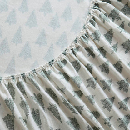 Sleep Philosophy Flannel 100% Cotton Flannel Sheet Set - Ikat Trees - Quahog Bay Bedding