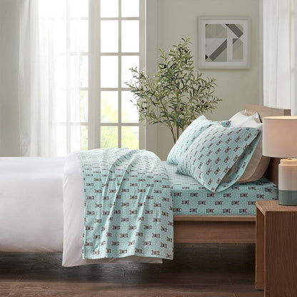Sleep Philosophy Ultra Soft Flannel 100% Cotton Flannel Sheet Set Solid & Printed Sets - Quahog Bay Bedding